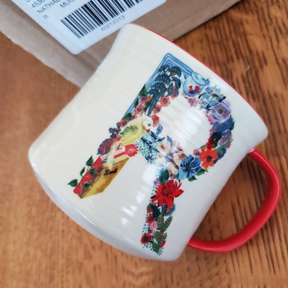 Anthropologie Nathalie Lete Bouquet Monogram Mug - "R" - Picture 2 of 11